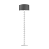 Lampa stojąca podłogowa - noga z białymi kulami 158cm