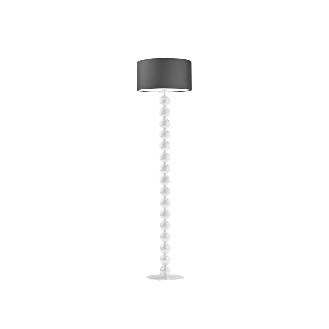 Lampa stojąca podłogowa - noga z białymi kulami 158cm