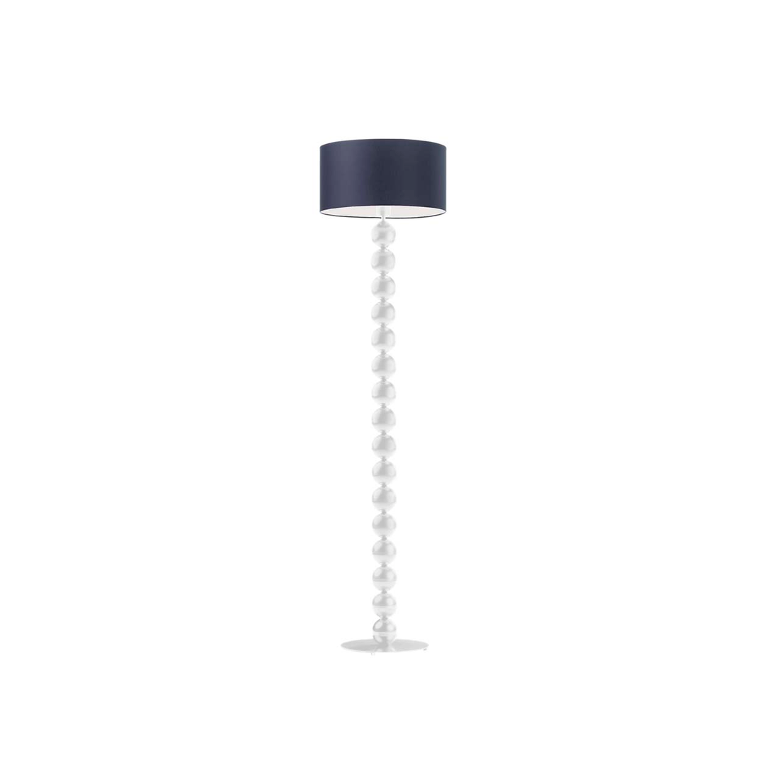 Lampa stojąca podłogowa - noga z białymi kulami 158cm