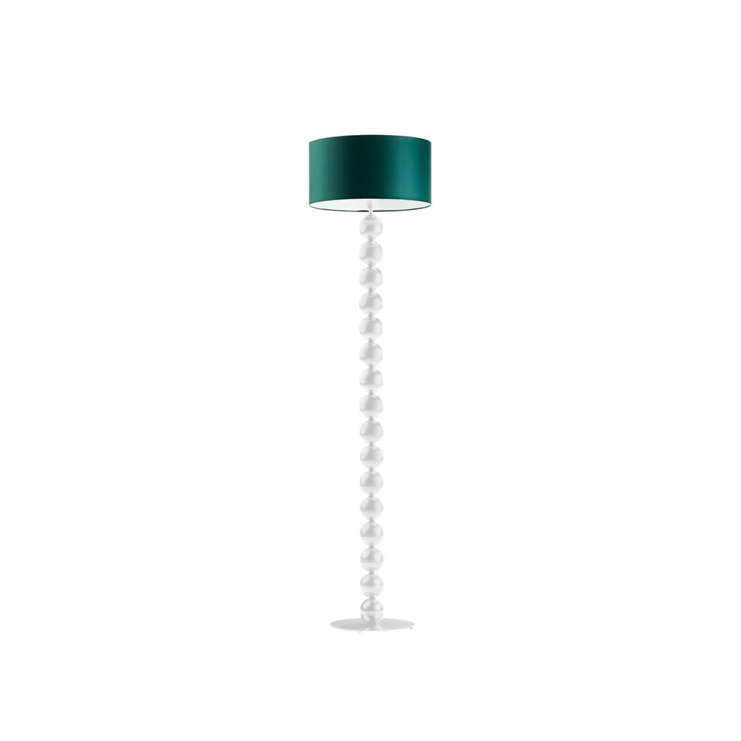 Lampa stojąca podłogowa - noga z białymi kulami 158cm