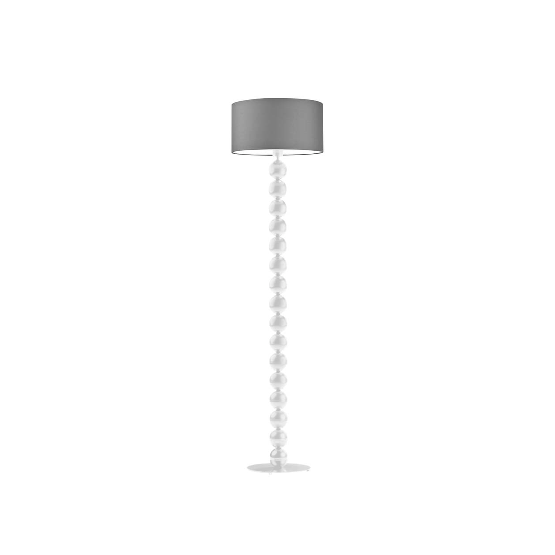 Lampa stojąca podłogowa - noga z białymi kulami 158cm