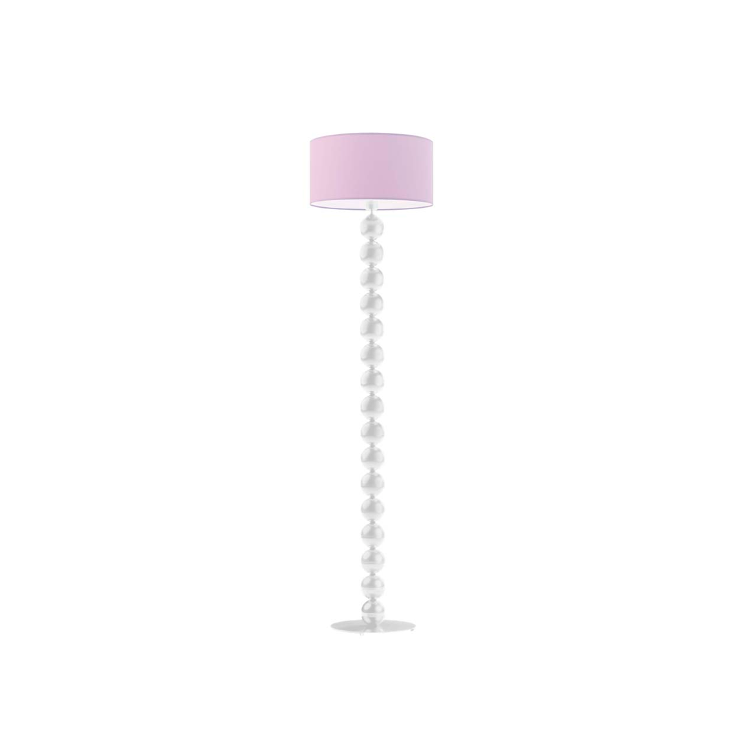 Lampa stojąca podłogowa - noga z białymi kulami 158cm