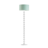 Lampa stojąca podłogowa - noga z białymi kulami 158cm