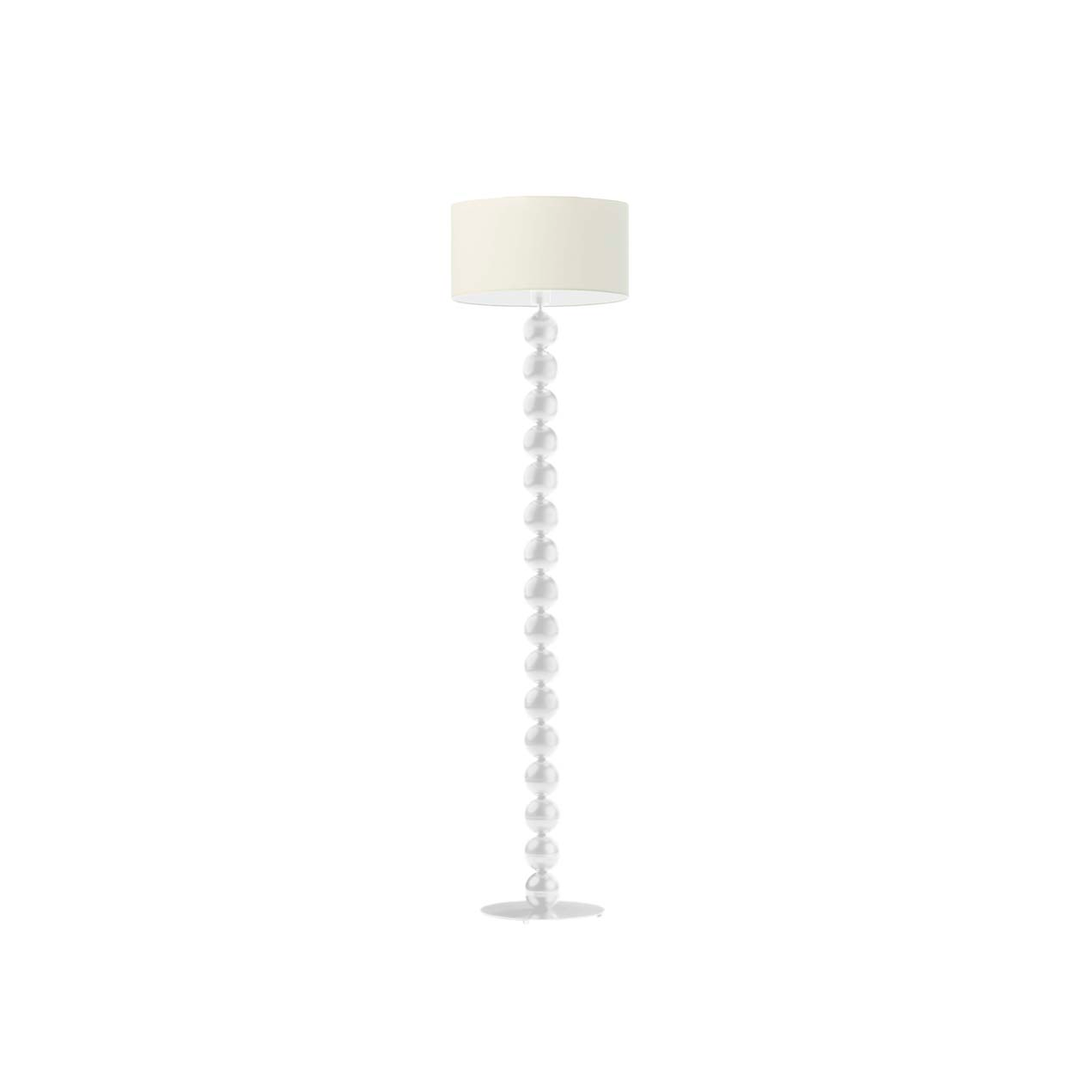 Lampa stojąca podłogowa - noga z białymi kulami 158cm