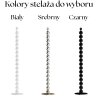 Lampa stojąca podłogowa - noga z białymi kulami 158cm