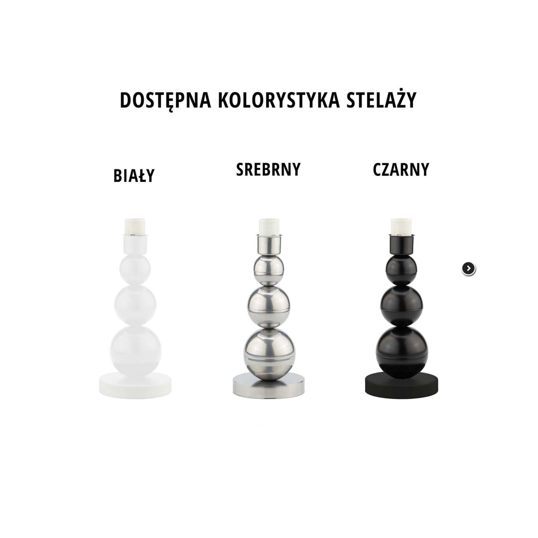 Lampka nocna z abażurem i stelażem w ozdobne kule