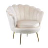 Elegancki fotel muszelka - MUSZTARDOWY - MySweetRoom