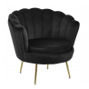 Elegancki fotel muszelka - MUSZTARDOWY - MySweetRoom