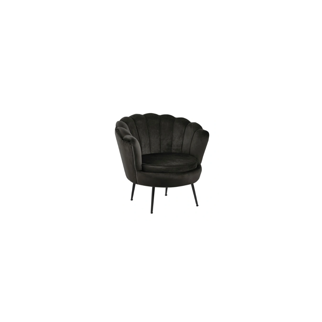 Elegancki fotel muszelka - MUSZTARDOWY - MySweetRoom