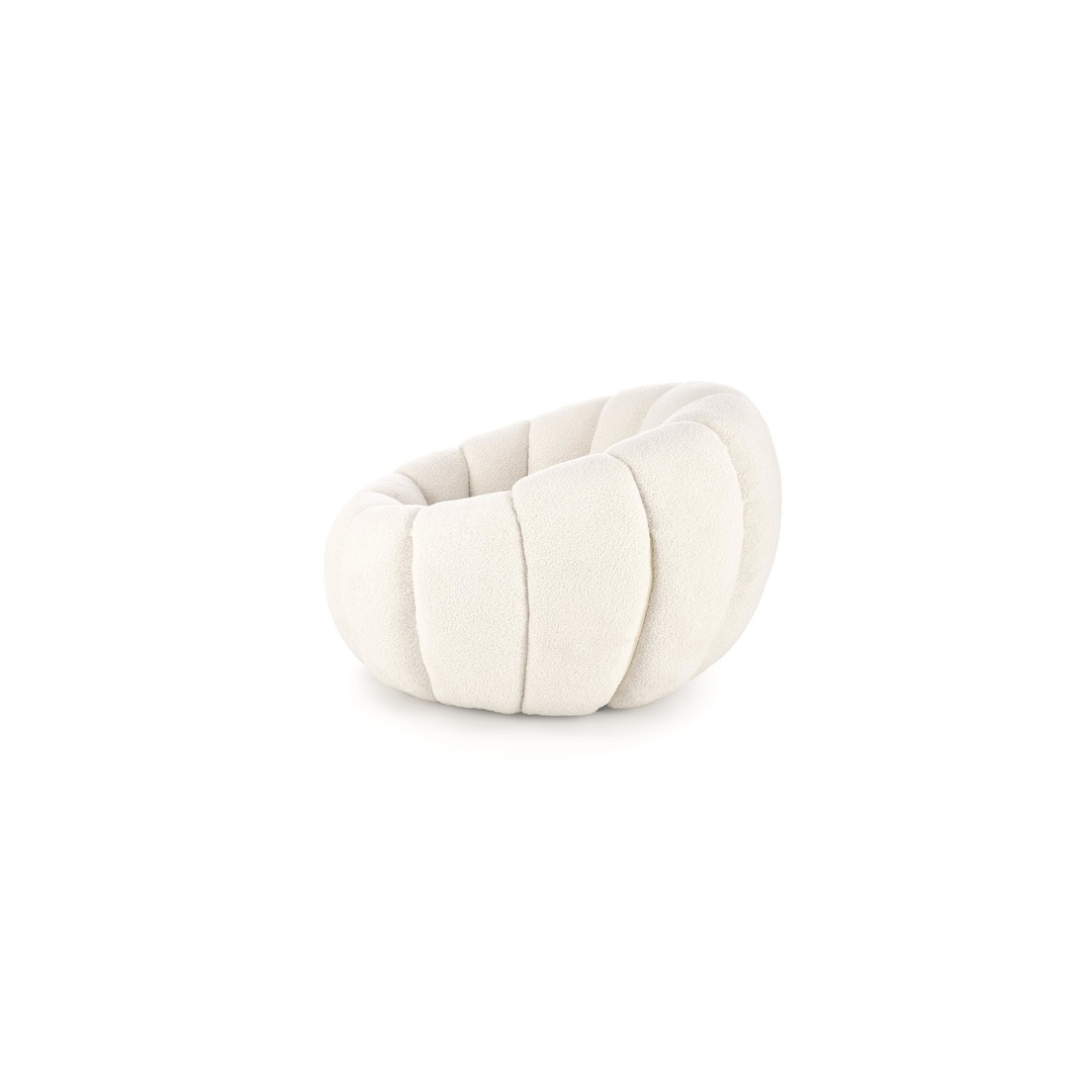 Elegancki fotel muszelka - MUSZTARDOWY - MySweetRoom