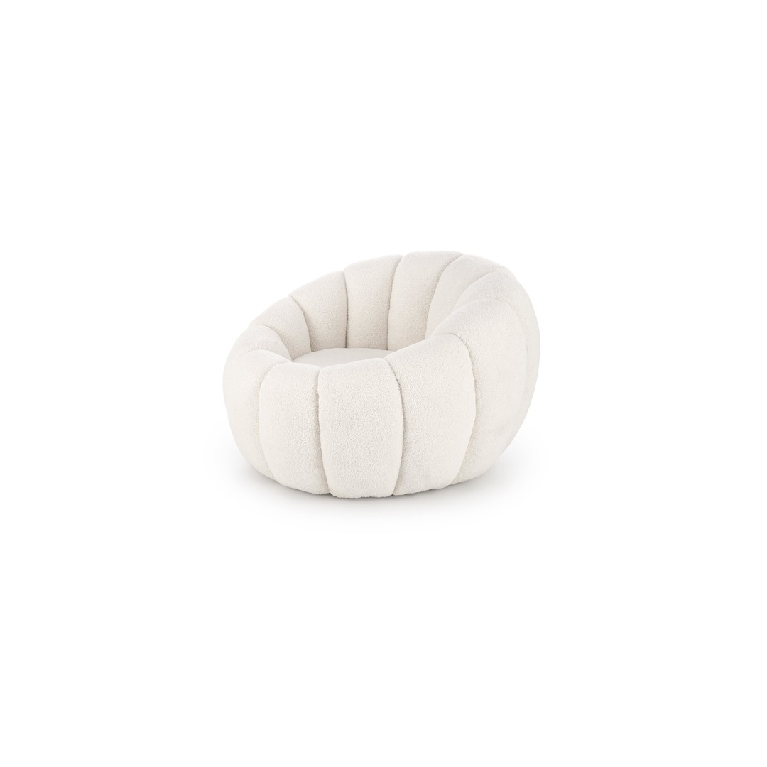 Elegancki fotel muszelka - MUSZTARDOWY - MySweetRoom