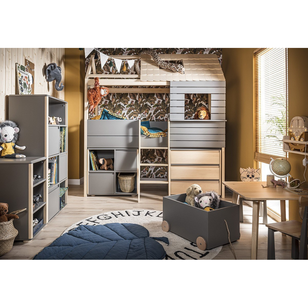 Komoda szeroka 2D fronty MDF Funflex biały - Inmondo