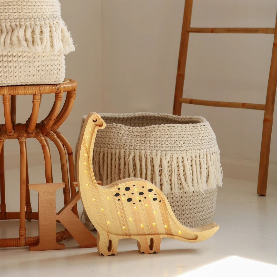 Lampa drewniana Dinozaur Diplodok s Little Lights - MySweetRoom