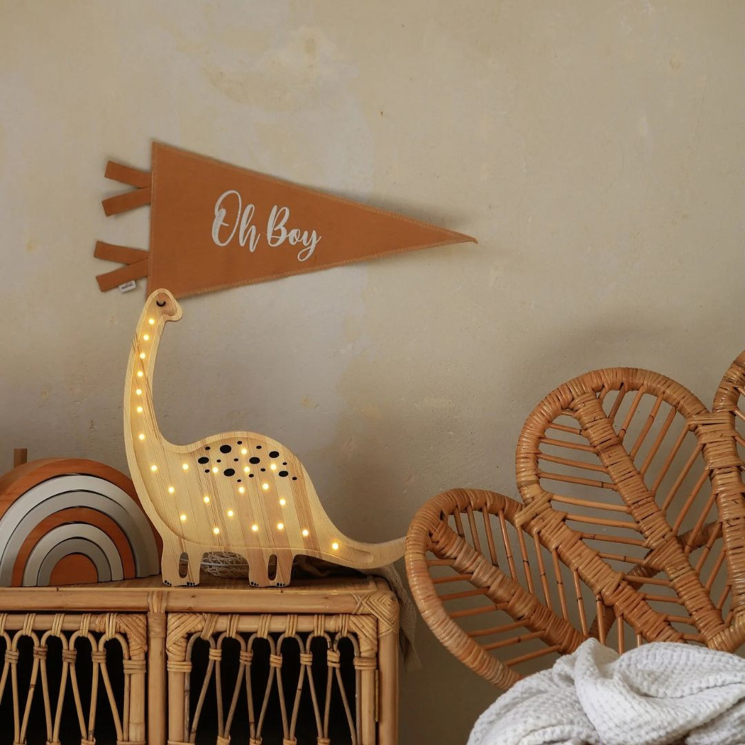 Lampa drewniana Dinozaur Diplodok s Little Lights - MySweetRoom