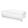 Łóżko Montessori Pinio Luno 120x200 białe z barierką