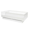 Łóżko Montessori Pinio Luno 120x200 białe z barierką