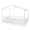Łóżko Montessori Pinio Luno 120x200 białe z barierką