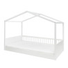 Łóżko Montessori Pinio Luno 120x200 białe z barierką