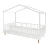 Łóżko Montessori Pinio Luno 120x200 białe z barierką
