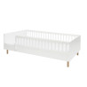 Łóżko Montessori Pinio Luno 120x200 białe z barierką