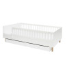 Łóżko Montessori Pinio Luno 120x200 białe z barierką