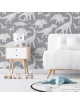 Tapeta W Dinozaury - Dino Gray - MySweetRoom