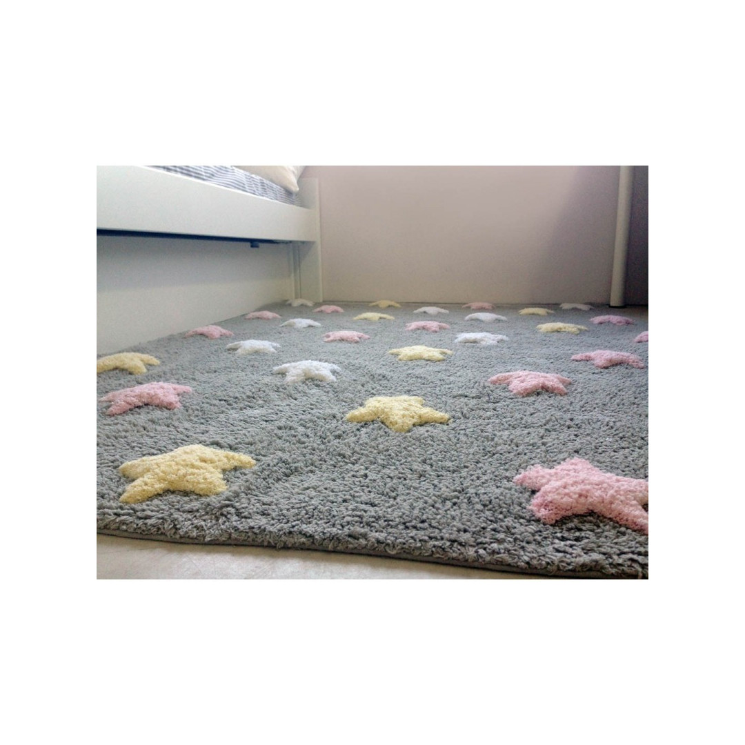 Dywan Tricolor Stars Pink Lorena Canals - MySweetRoom