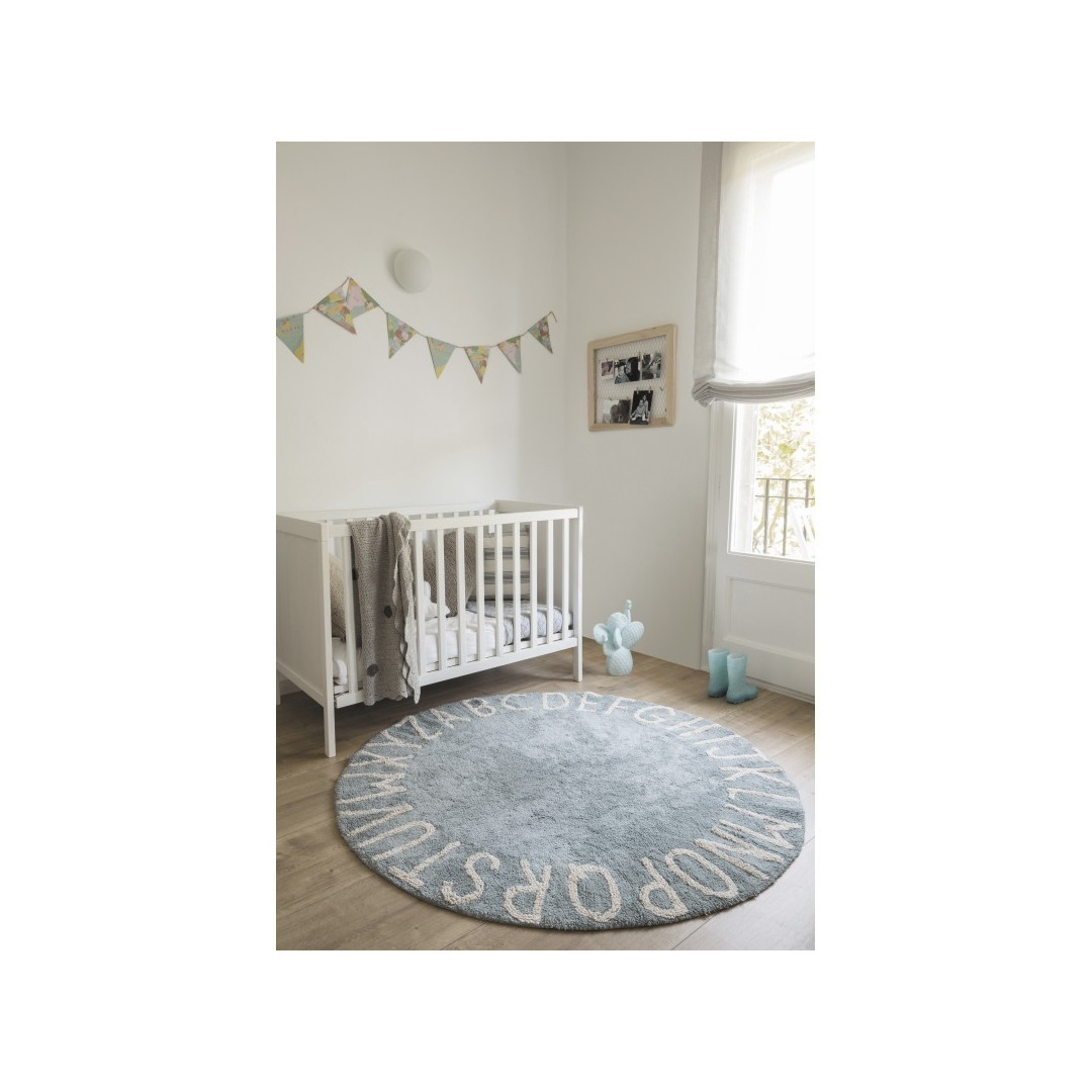 Dywan Round ABC Vintage Azul-Natural Lorena Canals - MySweetRoom