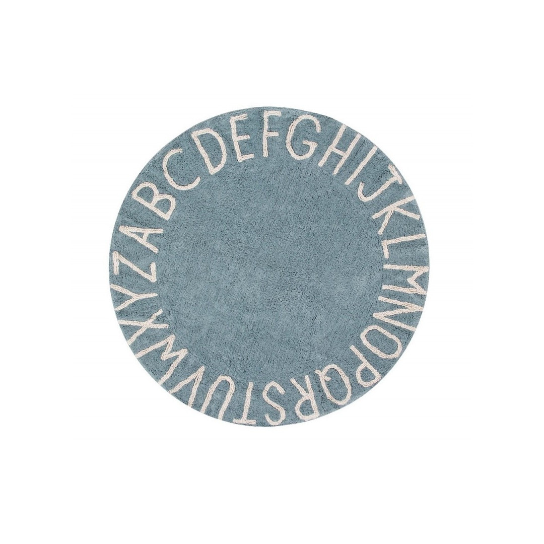 Dywan Round ABC Vintage Azul-Natural Lorena Canals - MySweetRoom