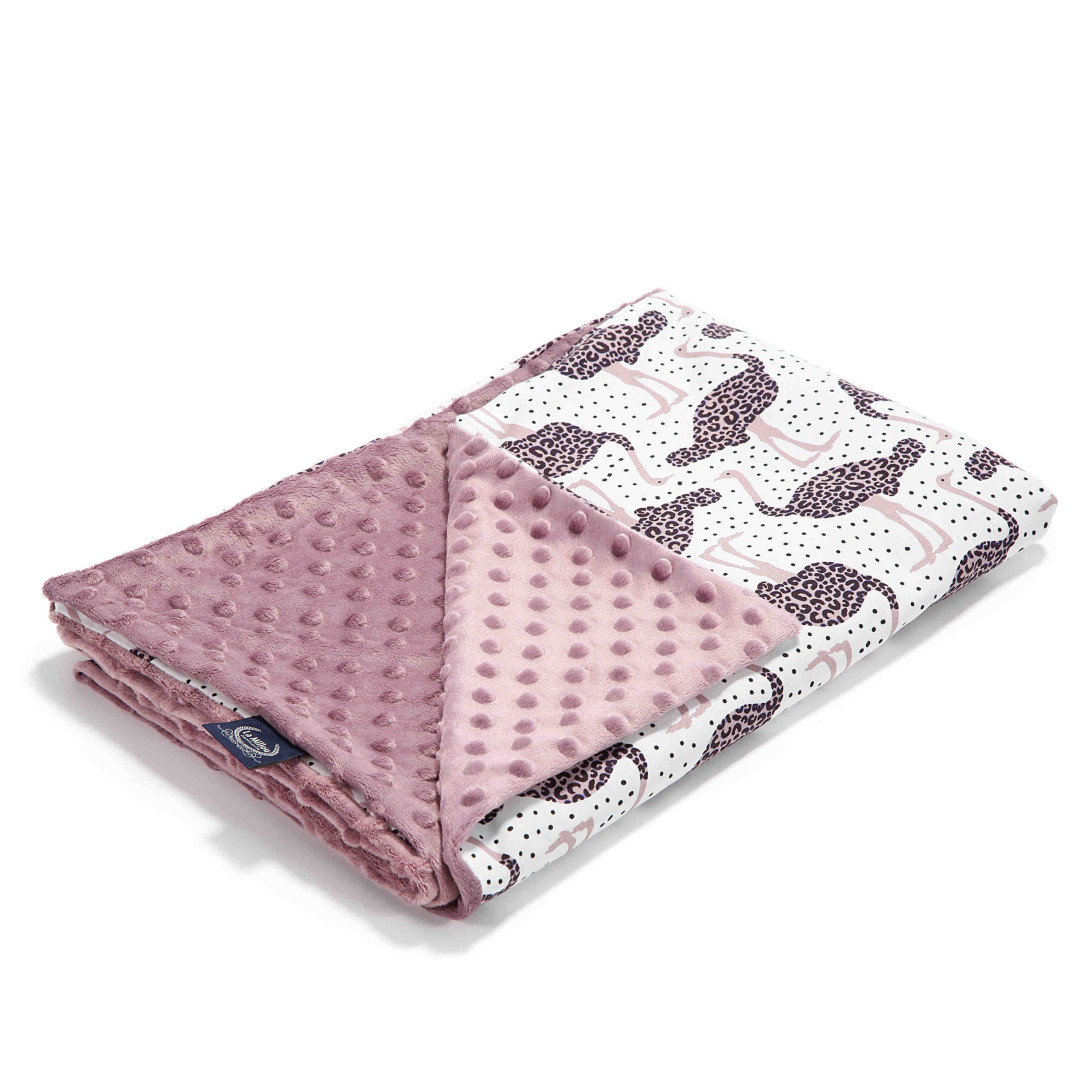 Kocyk średniaka light minky - SPEEDY ME BRIGHT/FRENCH LAVENDER 80x100 - mysweetroom.pl