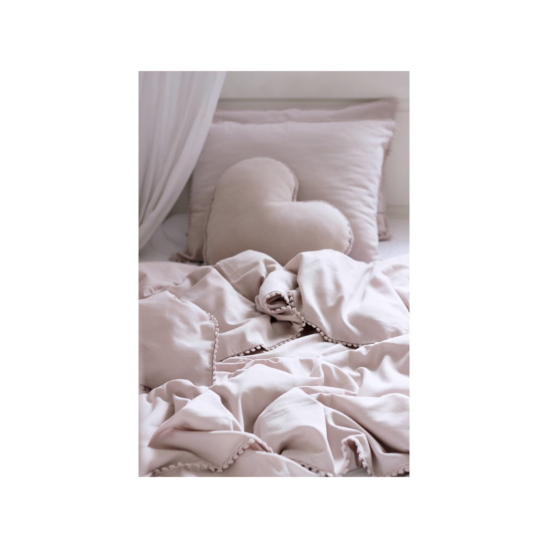 Poduszka serce z bąbelkami Boho MINI (pudrowy róż) - Cotton&Sweets