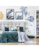 Granatowe naklejki piwonie do pokoju dziecka - MySweetRoom