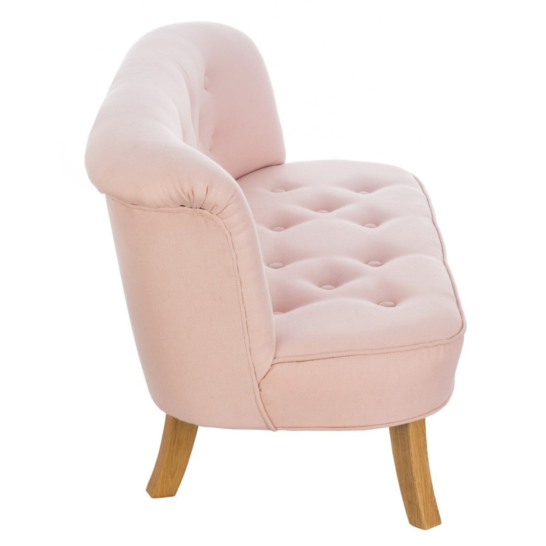 Różowa lniana sofa dla dzieci somebunny - MySweetRoom