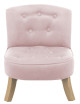 Różowy lniany fotel dla dzieci somebunny - MySweetRoom