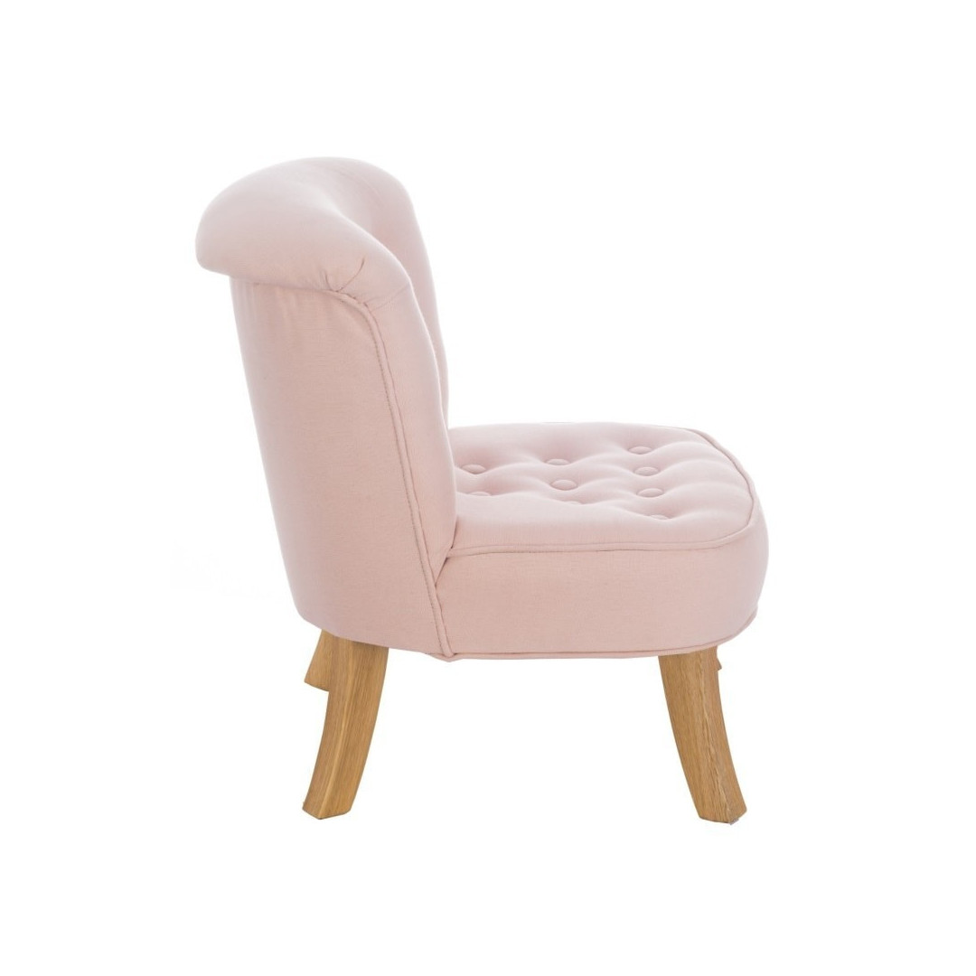 Różowy lniany fotel dla dzieci somebunny - MySweetRoom