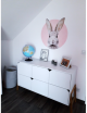 Naklejka królik Stefan - różowy - MySweetRoom
