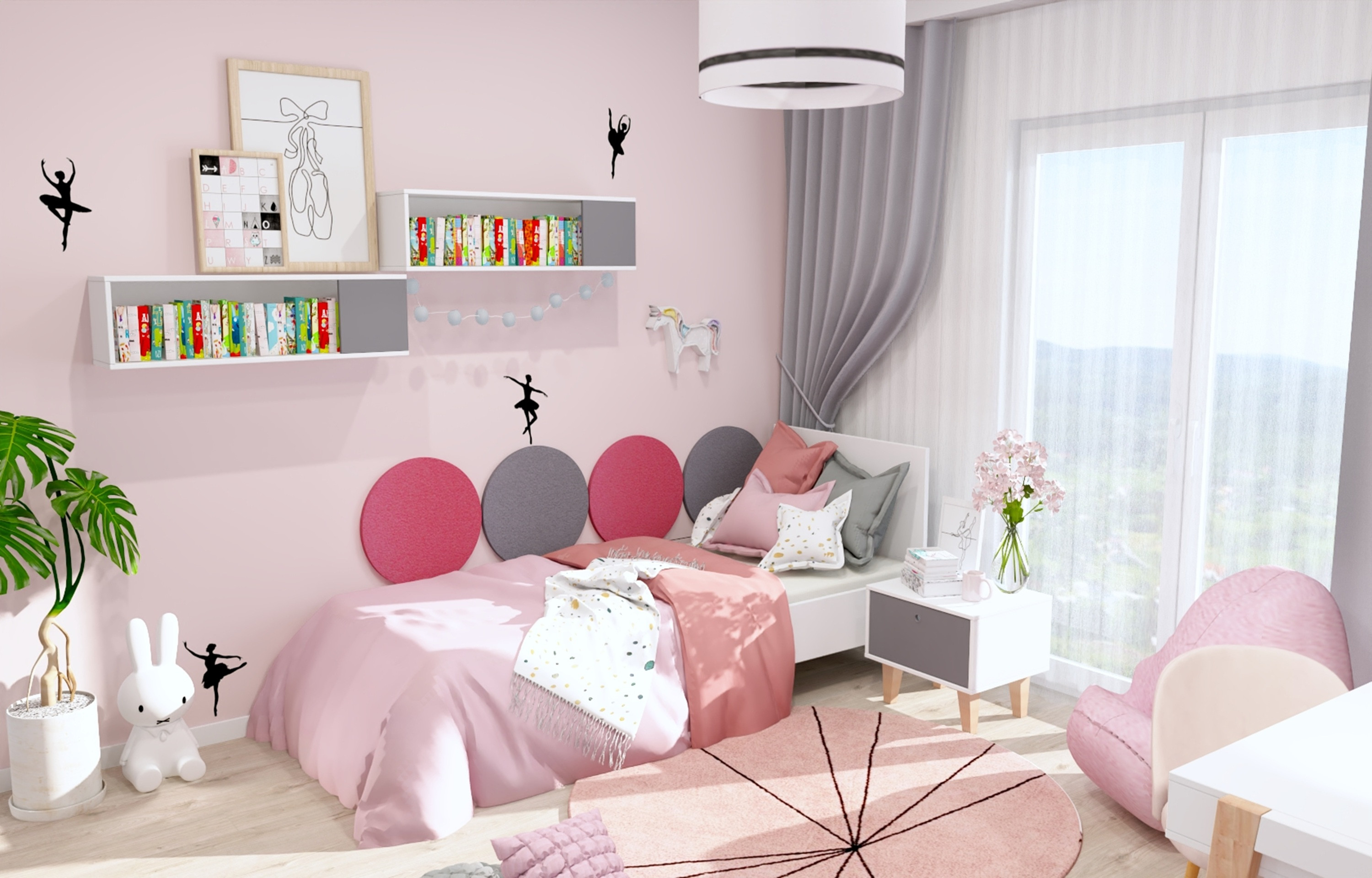 Różowy pokój dla dziewczynki - Ewa