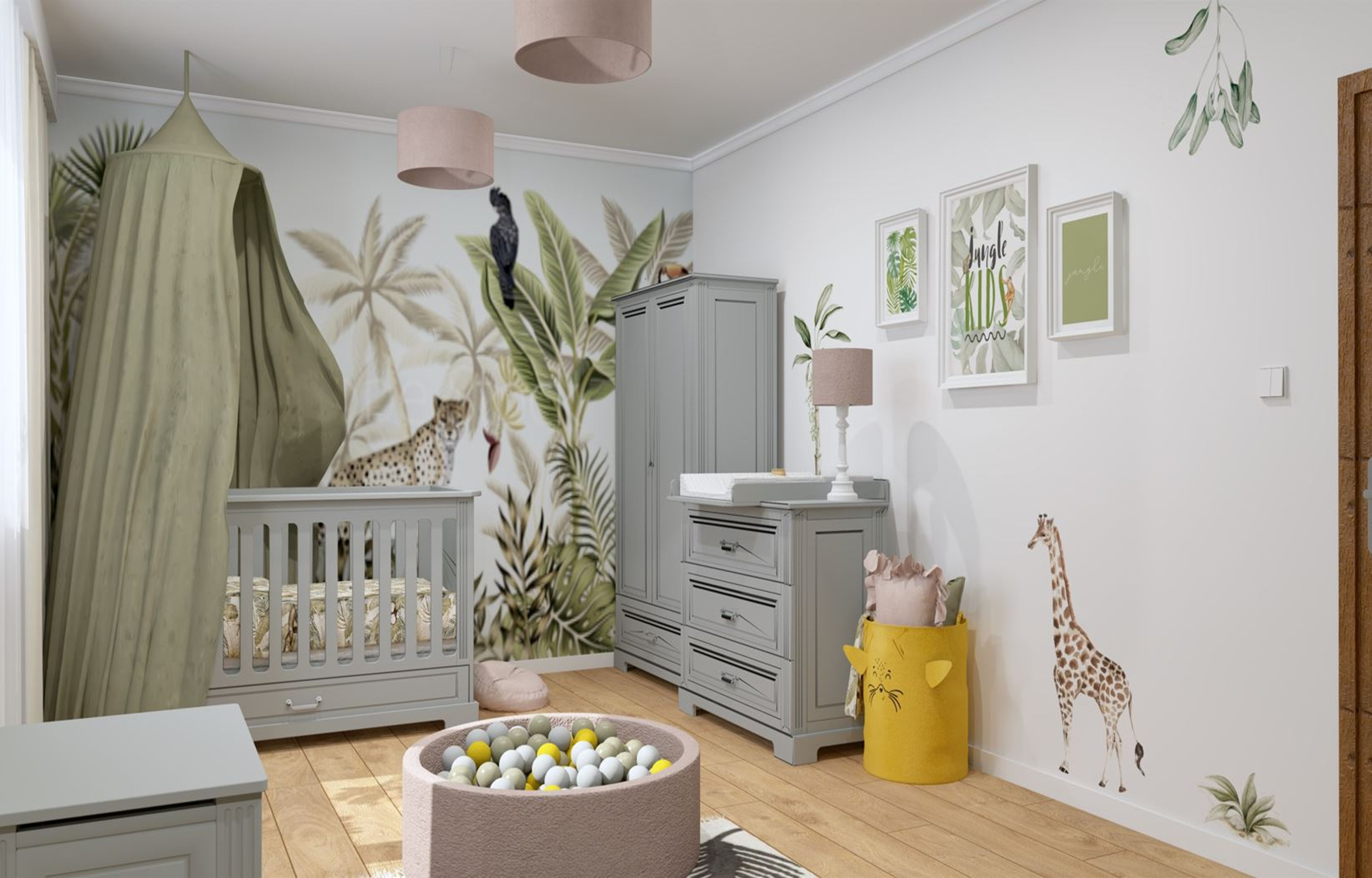 Pokój dżungla dla małej Michaliny