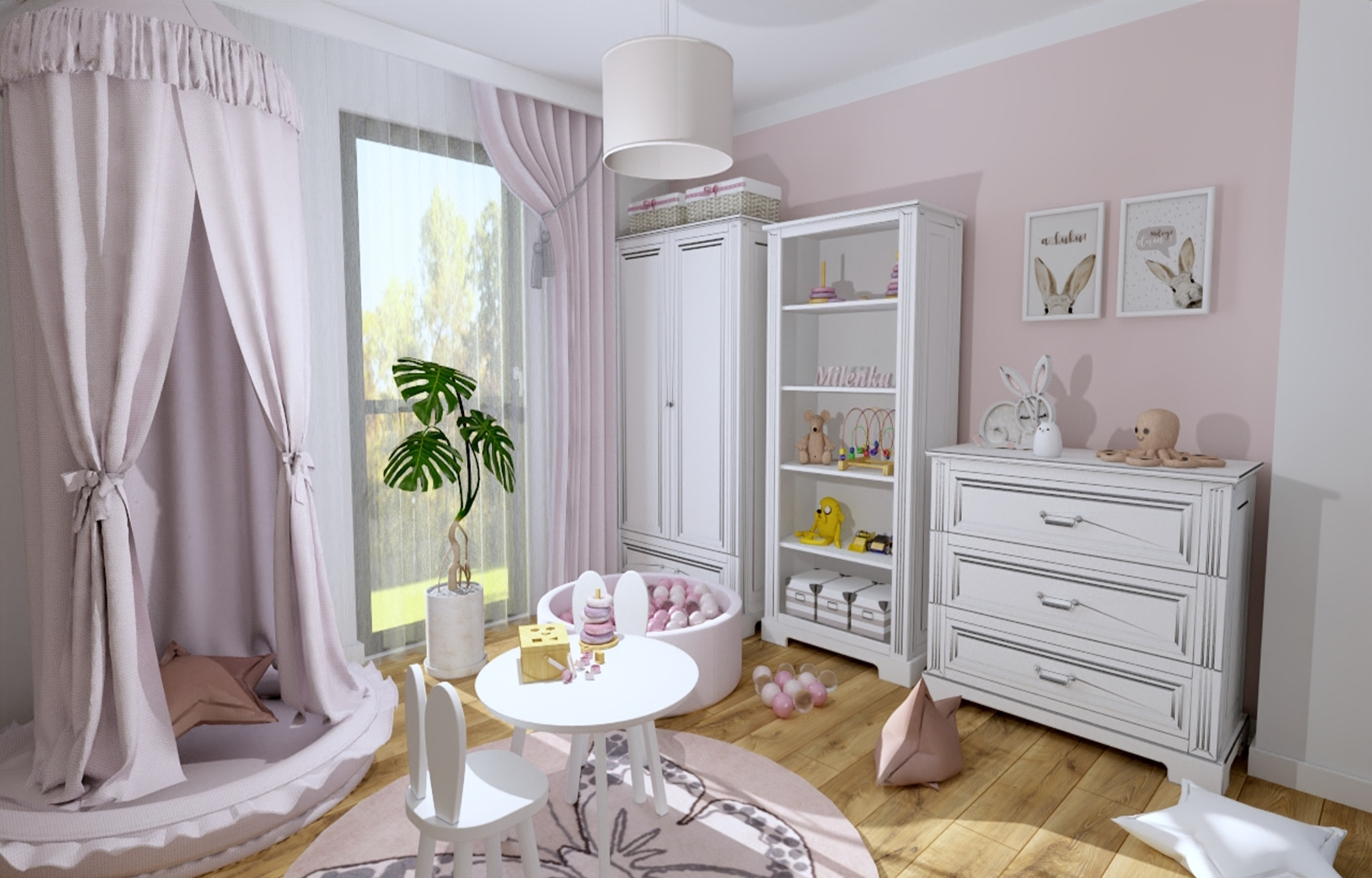 Różowy pokój dla dziewczynki - Milena