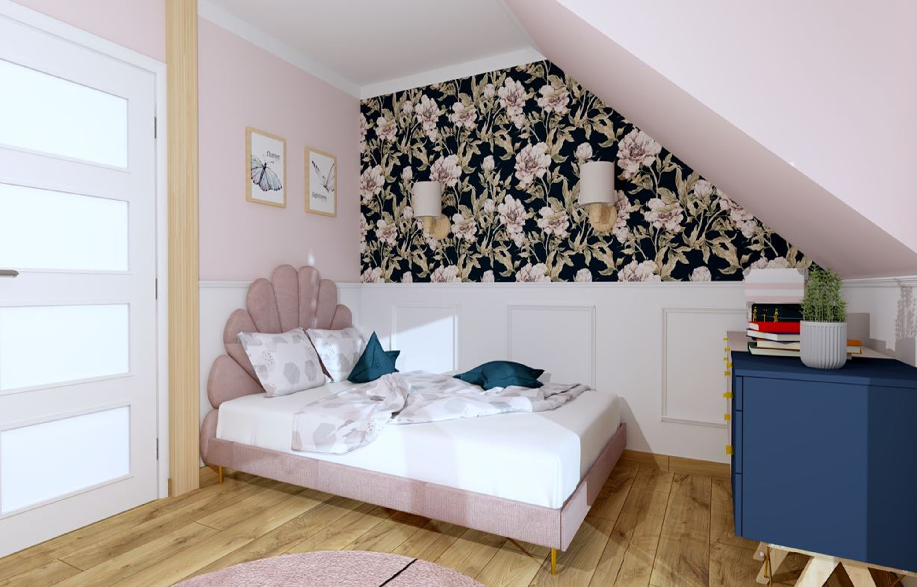 Kwiatowy pokój dla nastolatki