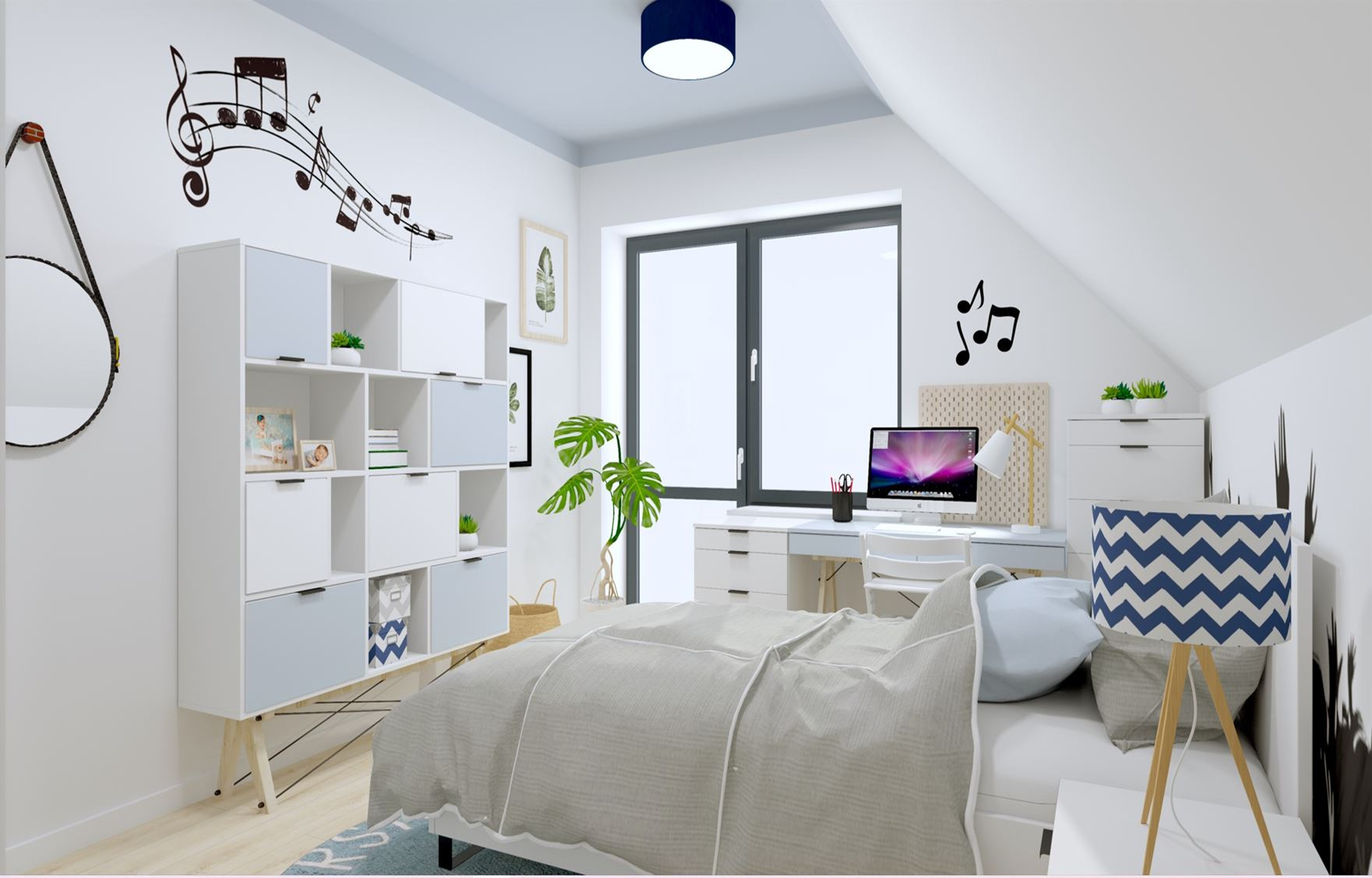 Muzyczny pokój dla Natalii - meble Minko