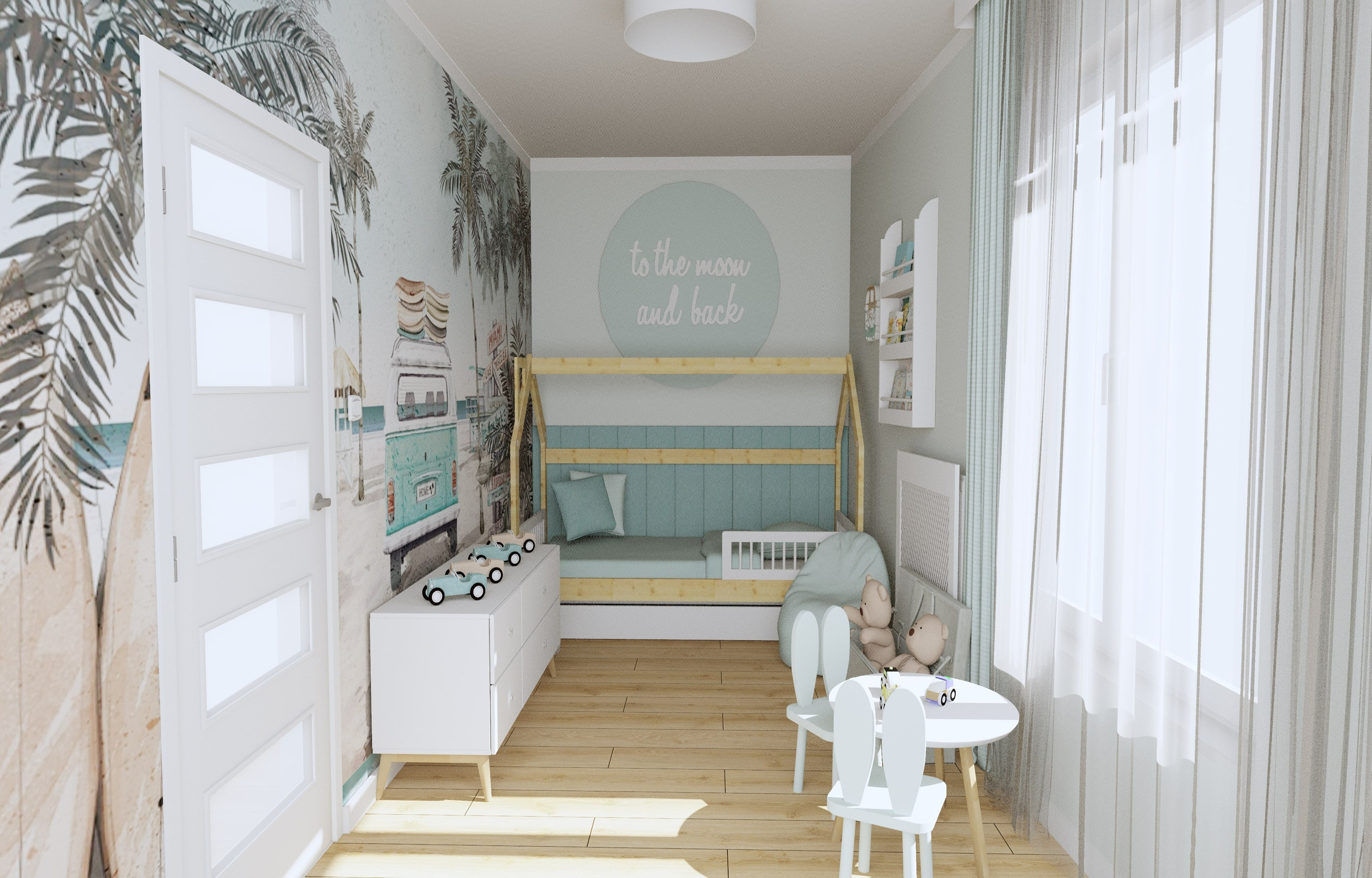 Miętowy pokój z Vanem