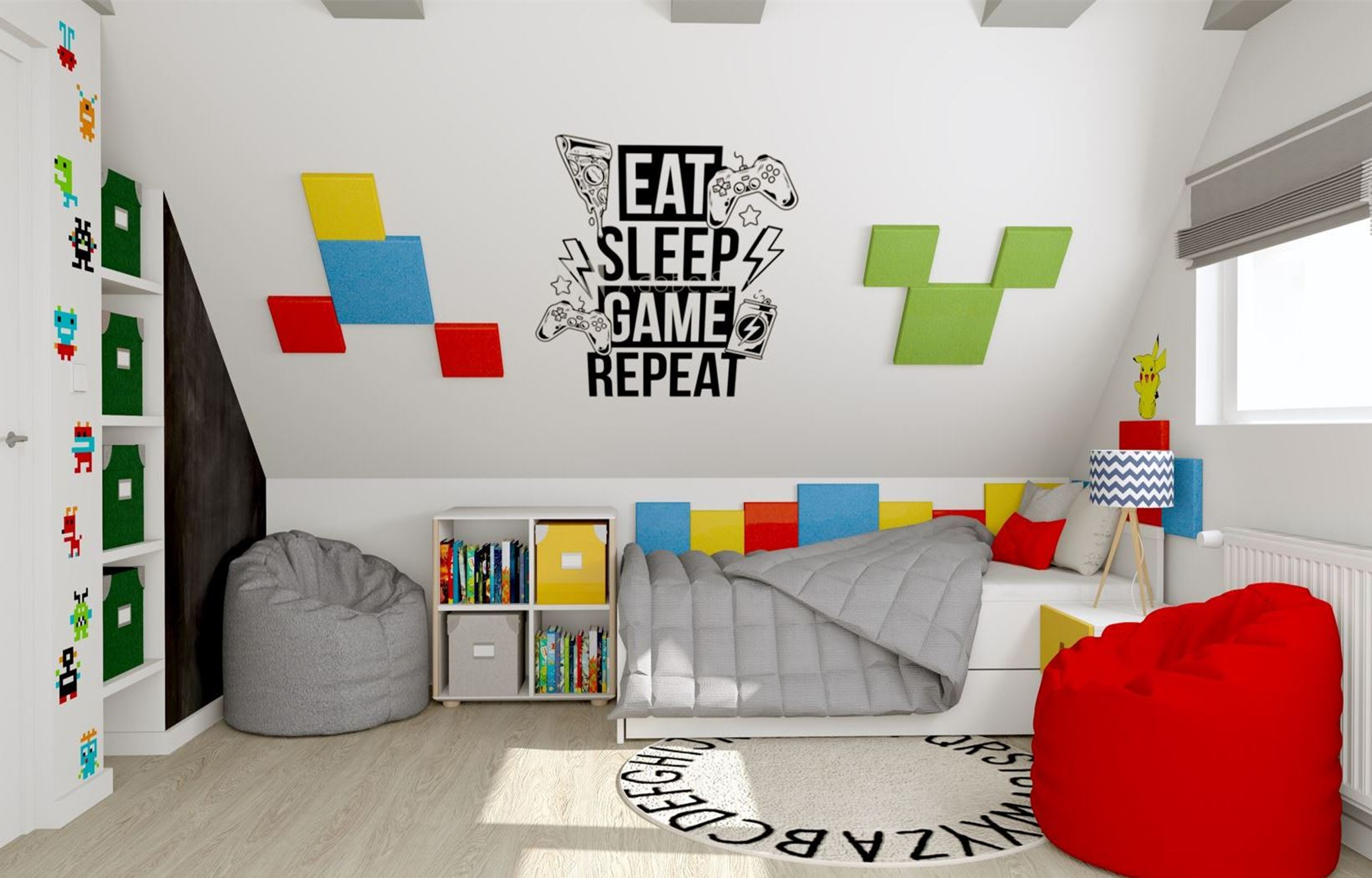 Kolorowy pokoik dla Victora - gry komputerowe i pokemony