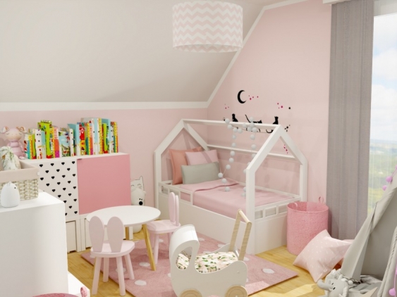 Różowy pokój dla małej dziewczynki - Paulina